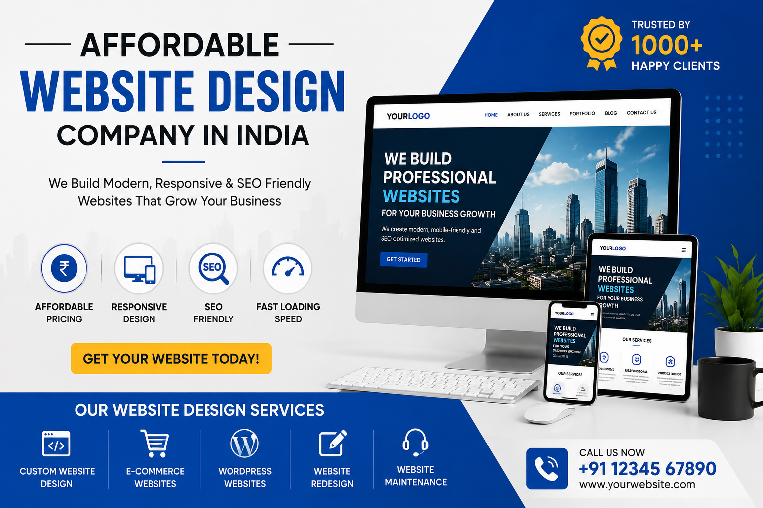 Affordable web design services in India